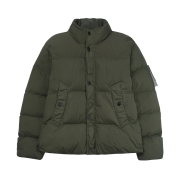 Stone Island 4100010 Crinkle Reps NY Recycled Nylon Down Jacket with Wind Resistance Military Green - 25FW