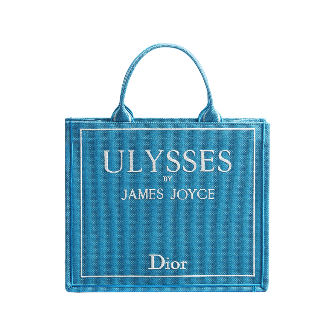 1BTSH299JAB-H511 Dior Book Tote Medium With Strap Book Cover Embroidery Light Blue White