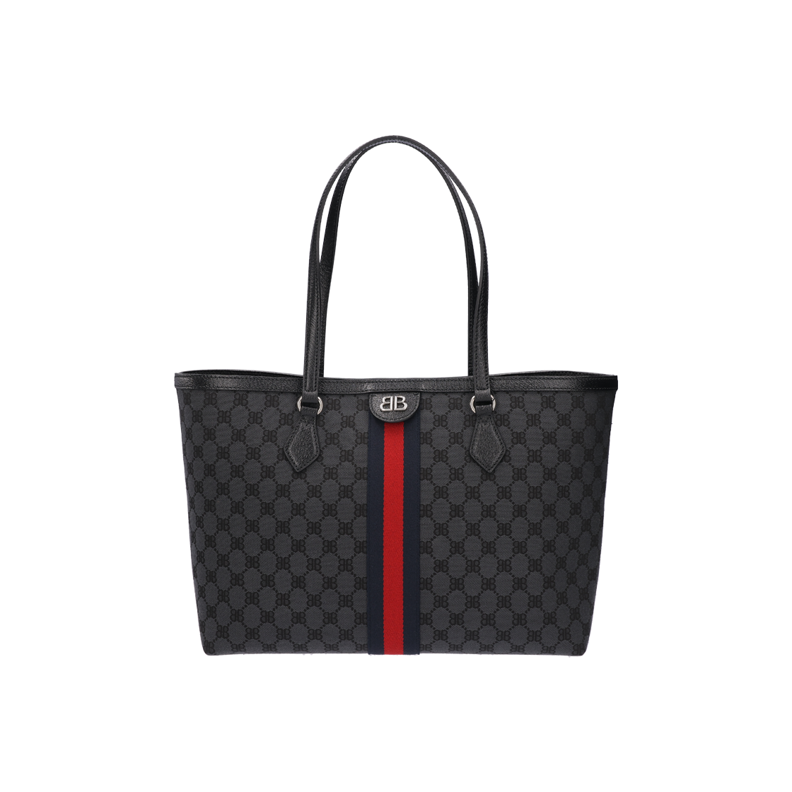 IT374FNUMUD6 Gucci x Balenciaga Hacker Project Canvas Tote Bag - Black