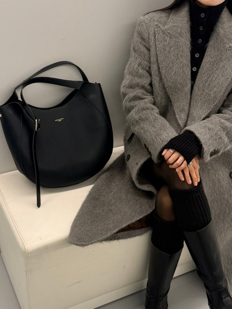 Our Legacy Hairy Alpaca Whale Coat Wishkah Grey 착용 스타일 - 2