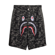 Adidas x BAPE Shark Denim Shorts Black - KR Sizing