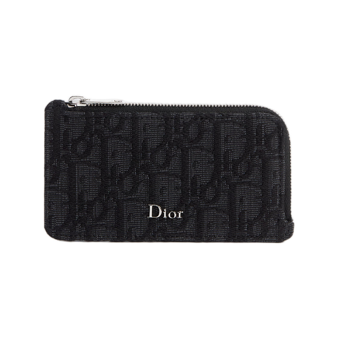 2ESBC343YYE-H03E Dior Zipped Card Holder Dior Oblique Jacquard Black