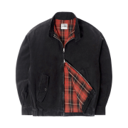 QT8 GARMENTS TL Washed Oxford Harrington Jacket Black