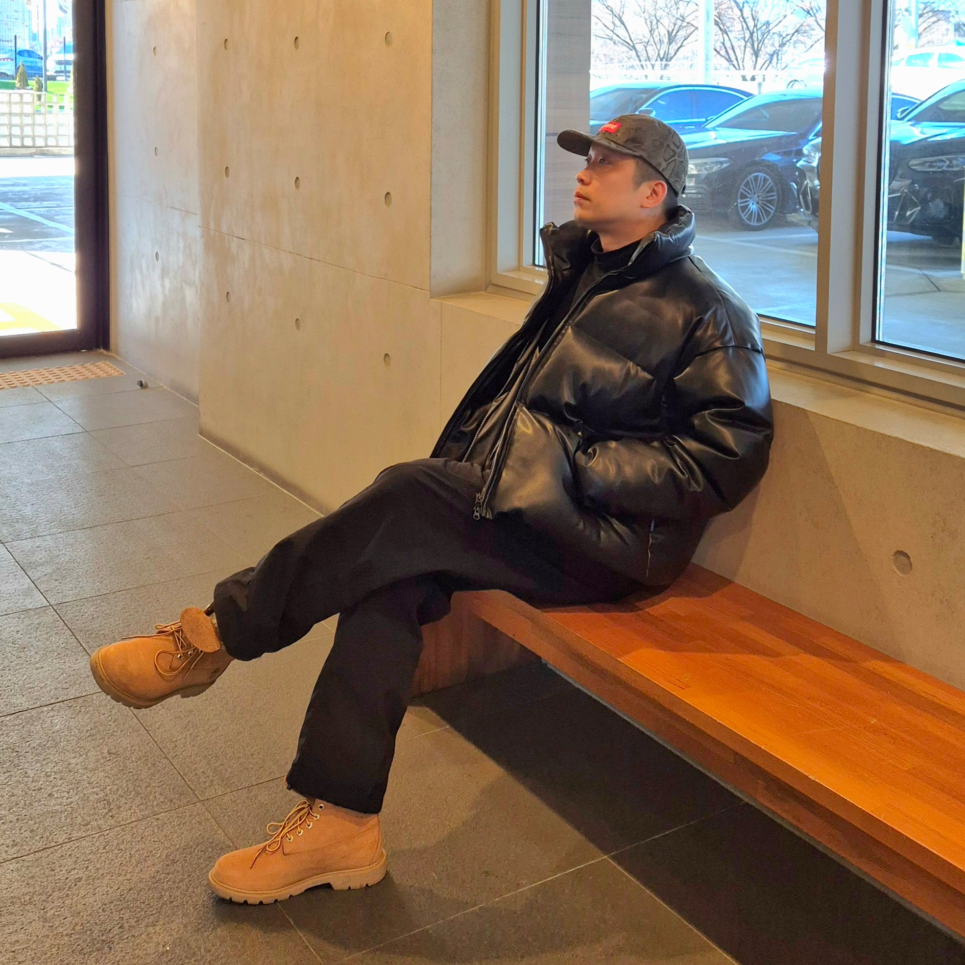 Timberland Premium 6 inch Waterproof Boot Wheat Nubuck - Wide, Supreme Washed Chino Twill Camp Cap Snake - 24SS 착용 스타일 - 3