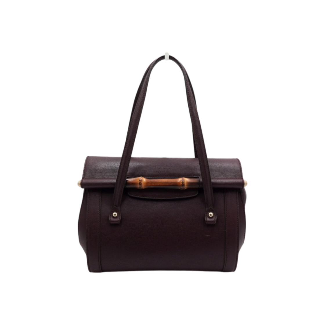 ITQRBR2DB6DB Gucci 338989 Burgundy Bamboo Tote & Shoulder Bag