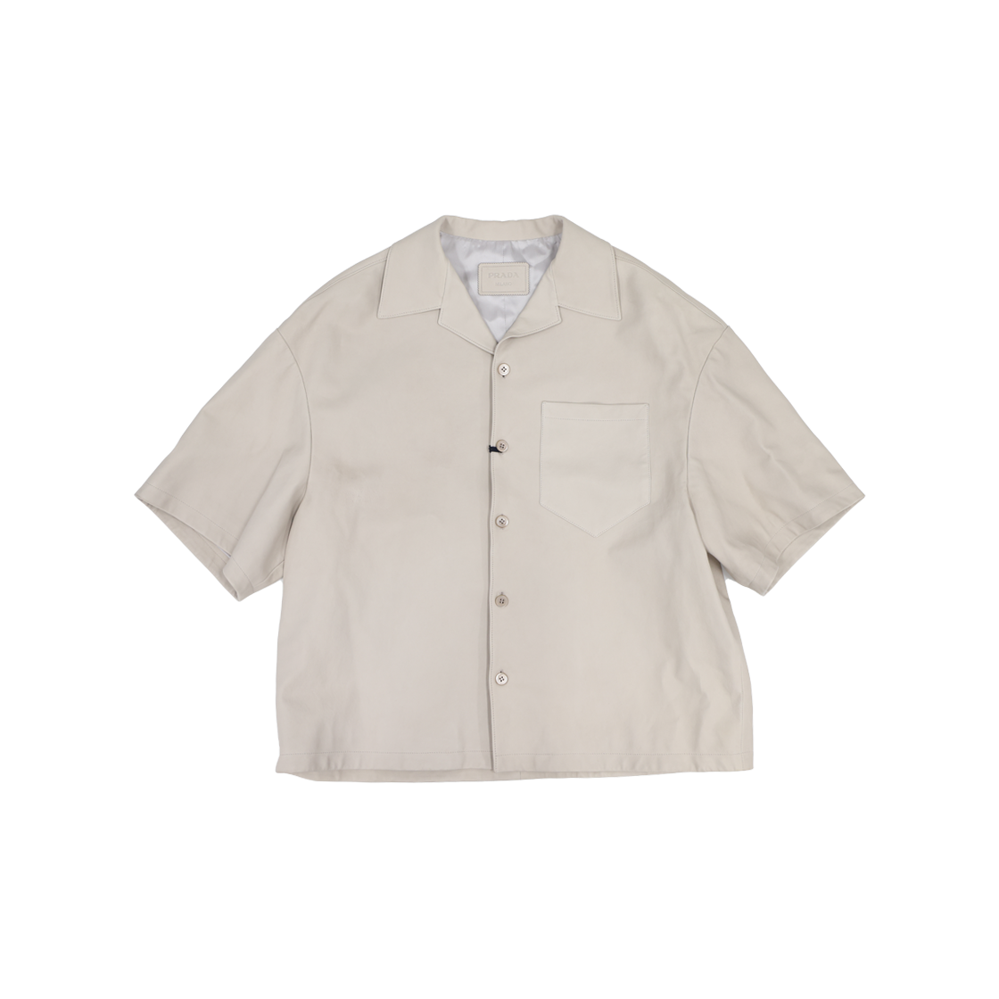 ITEHFI5UTJMO Prada UPC203 Short Sleeve Shirt Jacket in Lambskin