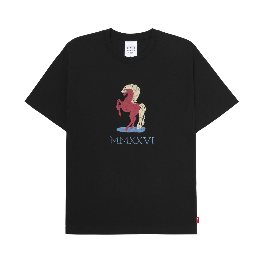 아이앱 스튜디오 레드 홀스 티셔츠 블랙(IAB Studio Red Horse T-Shirt Black)