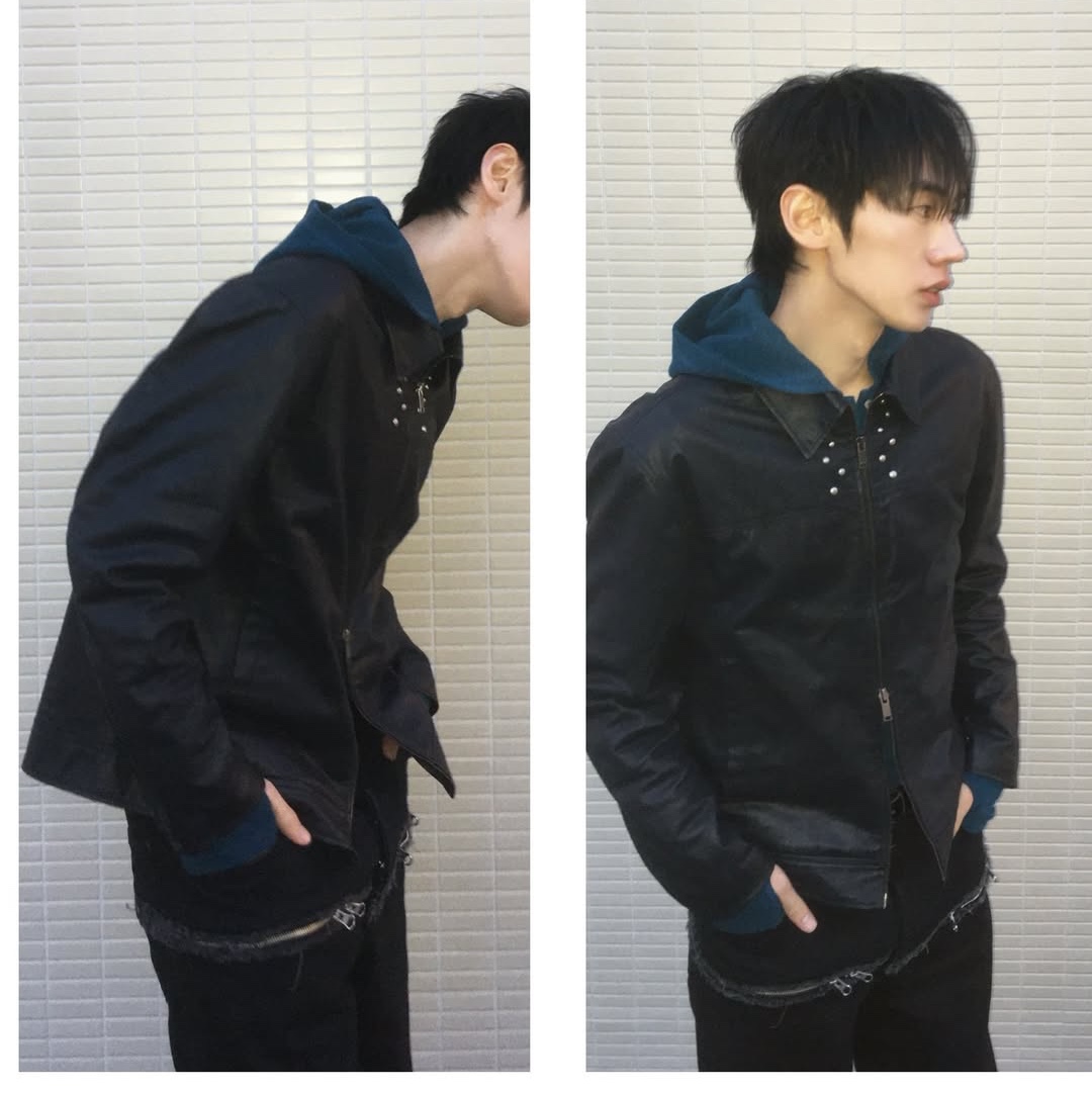 Mea Hin Stud Jacket Black 착용 스타일 - 3