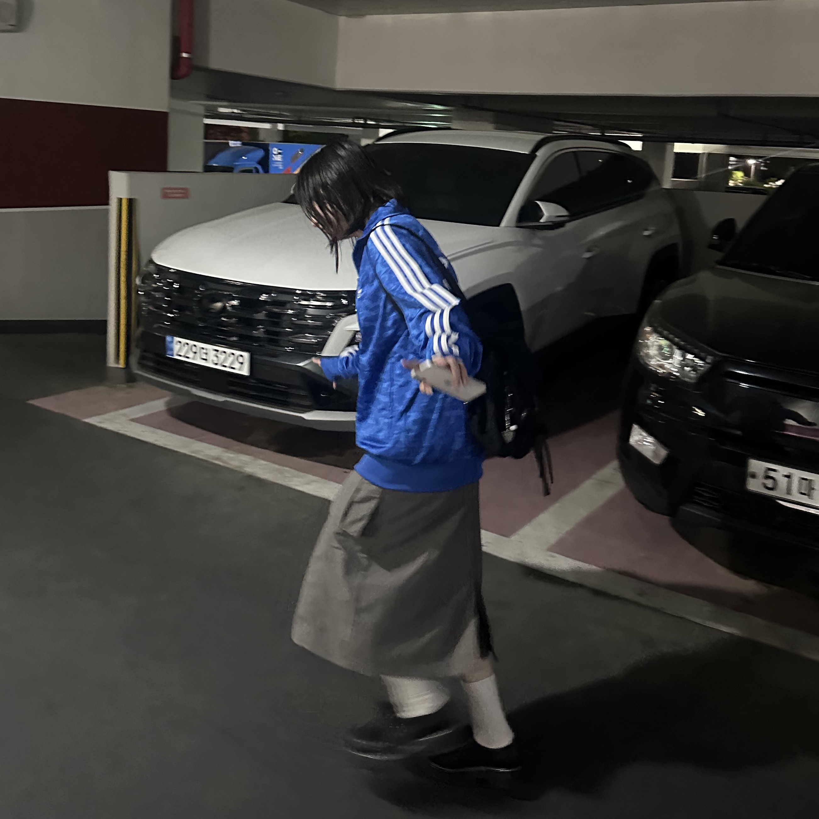 Adidas x BAPE Allover Print Track Top Blue - KR Sizing 착용 스타일