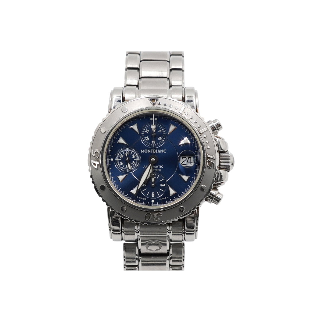 ITCL63943RKH Montblanc 7034 Meisterstück Sport Chronograph Blue Dial 41MM Automatic Steel Men's Watch