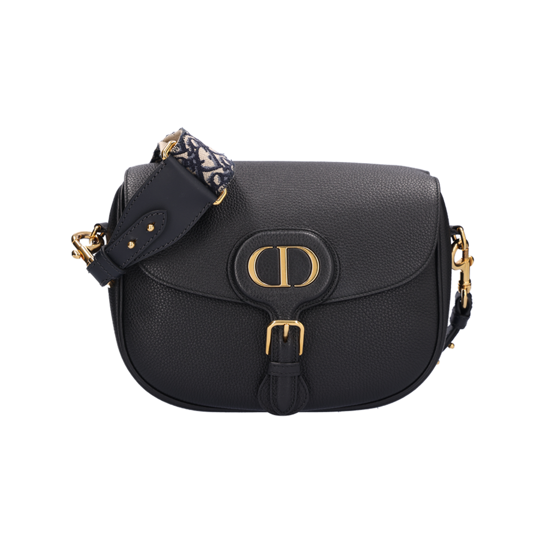 디올 M9320UBBY 라지 바비백 레더 블루 디올 오블리크 자수 숄더 스트랩 블랙(Dior M9320UBBY Large Bobby Bag in Leather Blue with Black Dior Oblique Embroidered Shoulder Strap)