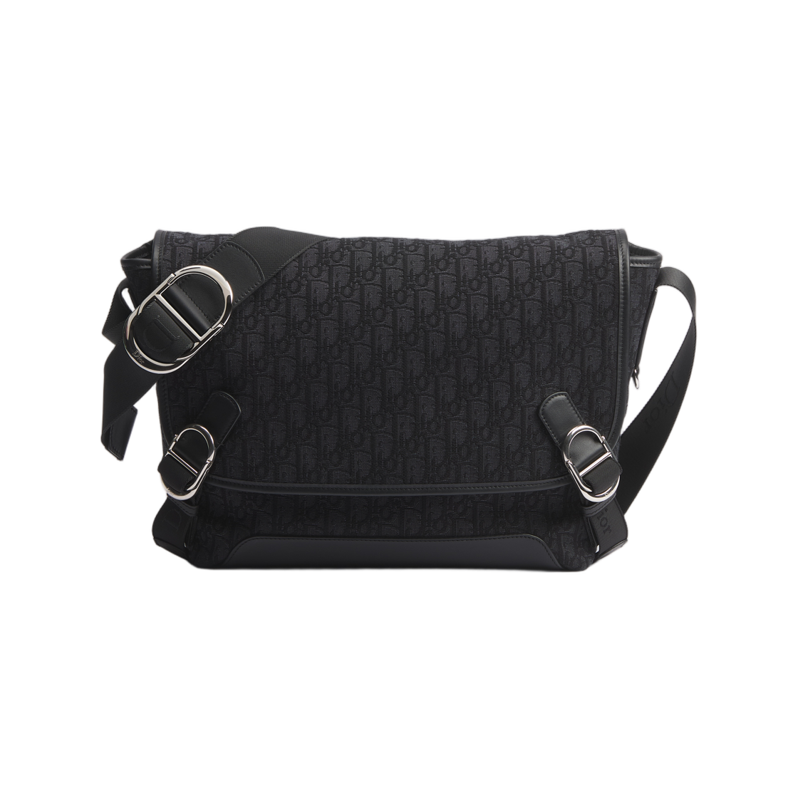 1DBME214YUS-H03E Dior Jet Flap Medium Messenger Bag Dior Oblique Jacquard Black