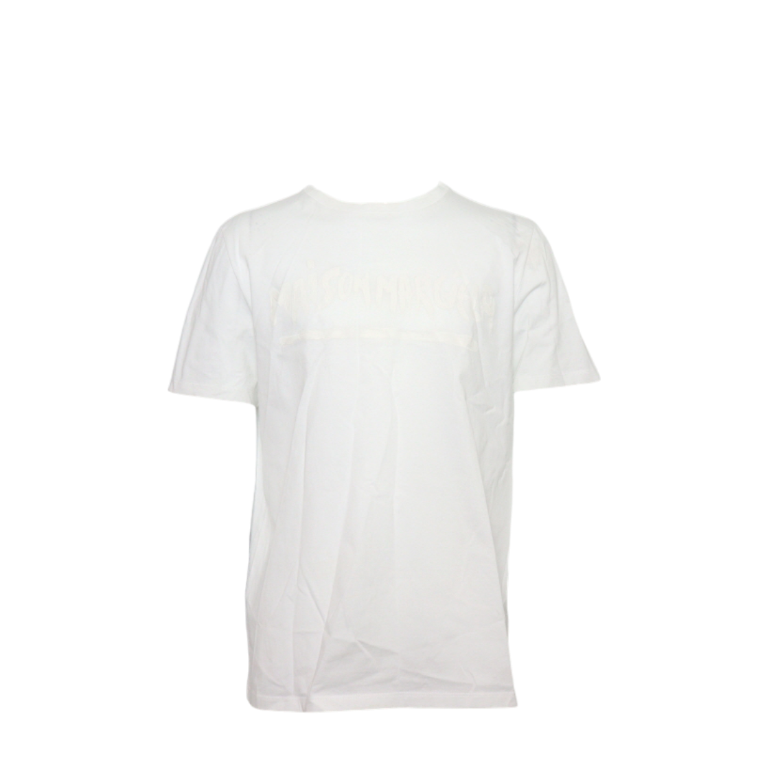 ITHFLL7K36NO Maison Margiela S50GC0416 Painted Print White Cotton Unisex T-Shirt