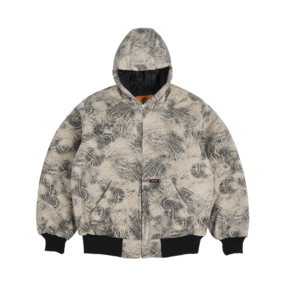 이알에스코 페이즐리 퀼티드 라인 후드 자켓 베이지(ersco Paisley Quilted Lined Hooded Jacket Beige)
