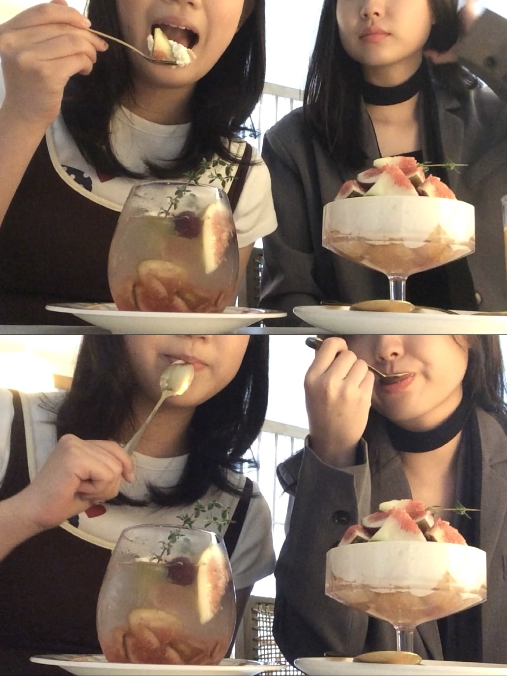 AEAE Dot Small Letter Tee White 착용 스타일