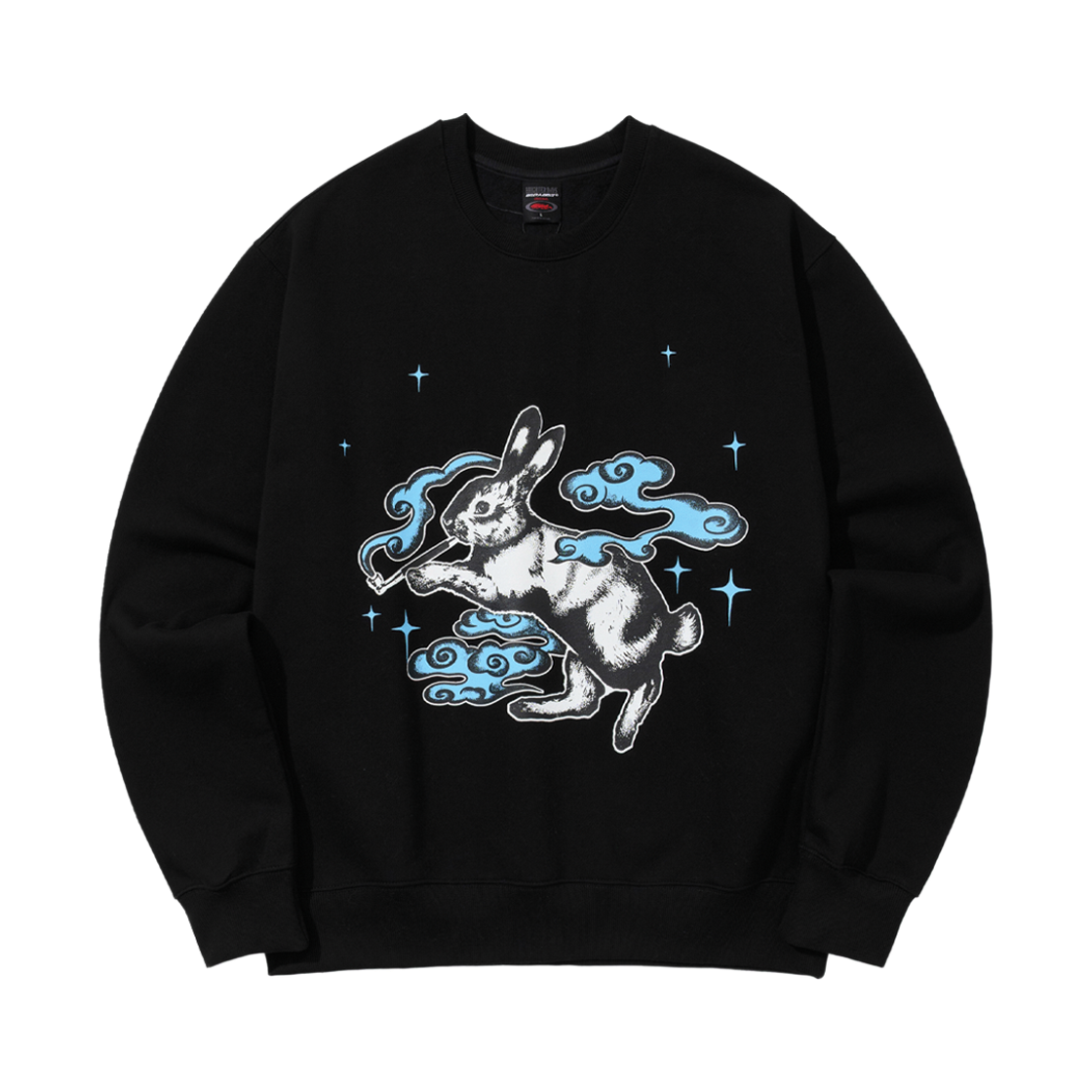 BSR2526FWBD039 Bsrabbit Smoking Rabbit Crewneck Black