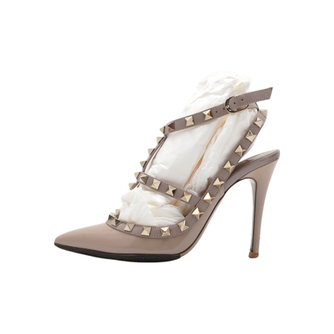 IT4P7AO75C6B VALENTINO Garavani Pink Patent Rockstud Heels