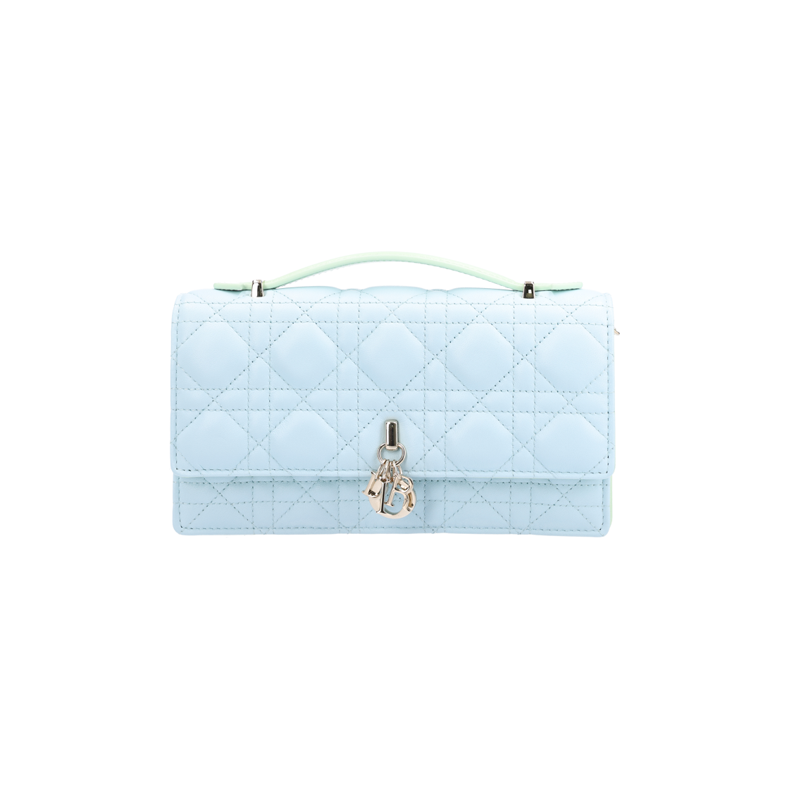 디올 마이 디올 미니백 까나쥬 램스킨 투 톤 파스텔 민트 셀레스티얼 블루(Dior My Dior Mini Bag Cannage Lambskin Two-Tone Pastel Mint Celestial Blue)