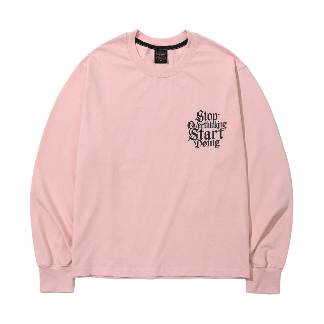 BSR2526FWBD065 Bsrabbit Stop Overthinking Back Print Long Sleeve Baby Pink