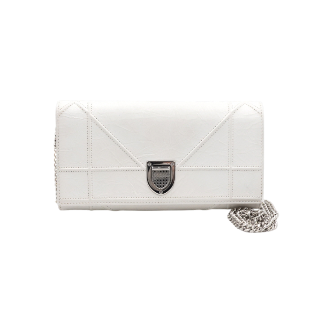 디올 S0311PNSB 화이트 램스킨 디오라마 WOC 여성 숄더백 겸 크로스백aa60551(Dior S0311PNSB White Lambskin Diorama WOC Shoulder and Crossbody Bag) - 1