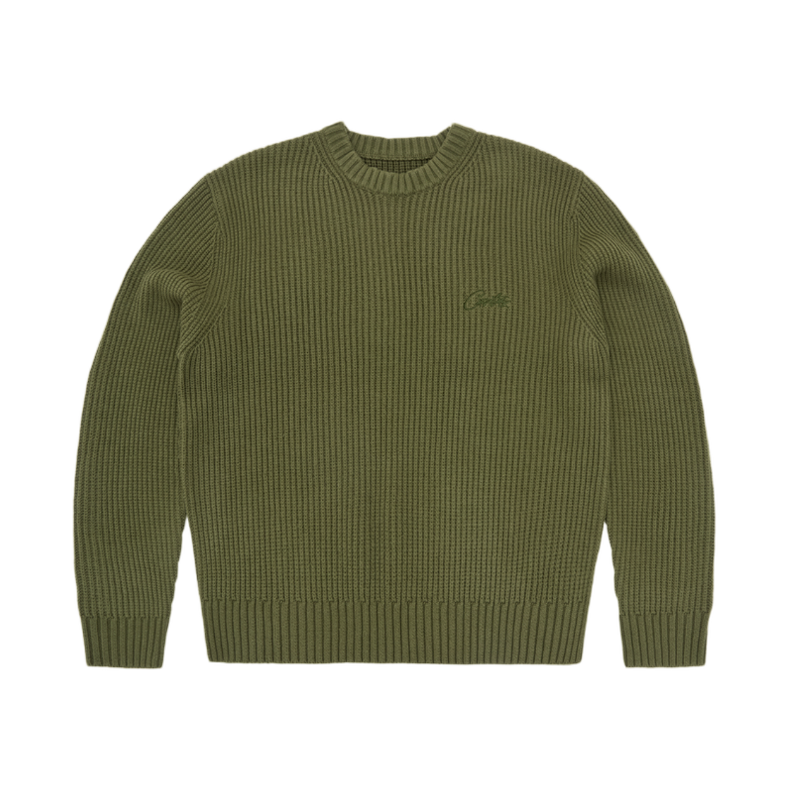 코르테이즈 크로쉐 아플리케 니트 크루 카키(Corteiz Crochet Applique Knit Crew Khaki) - 2