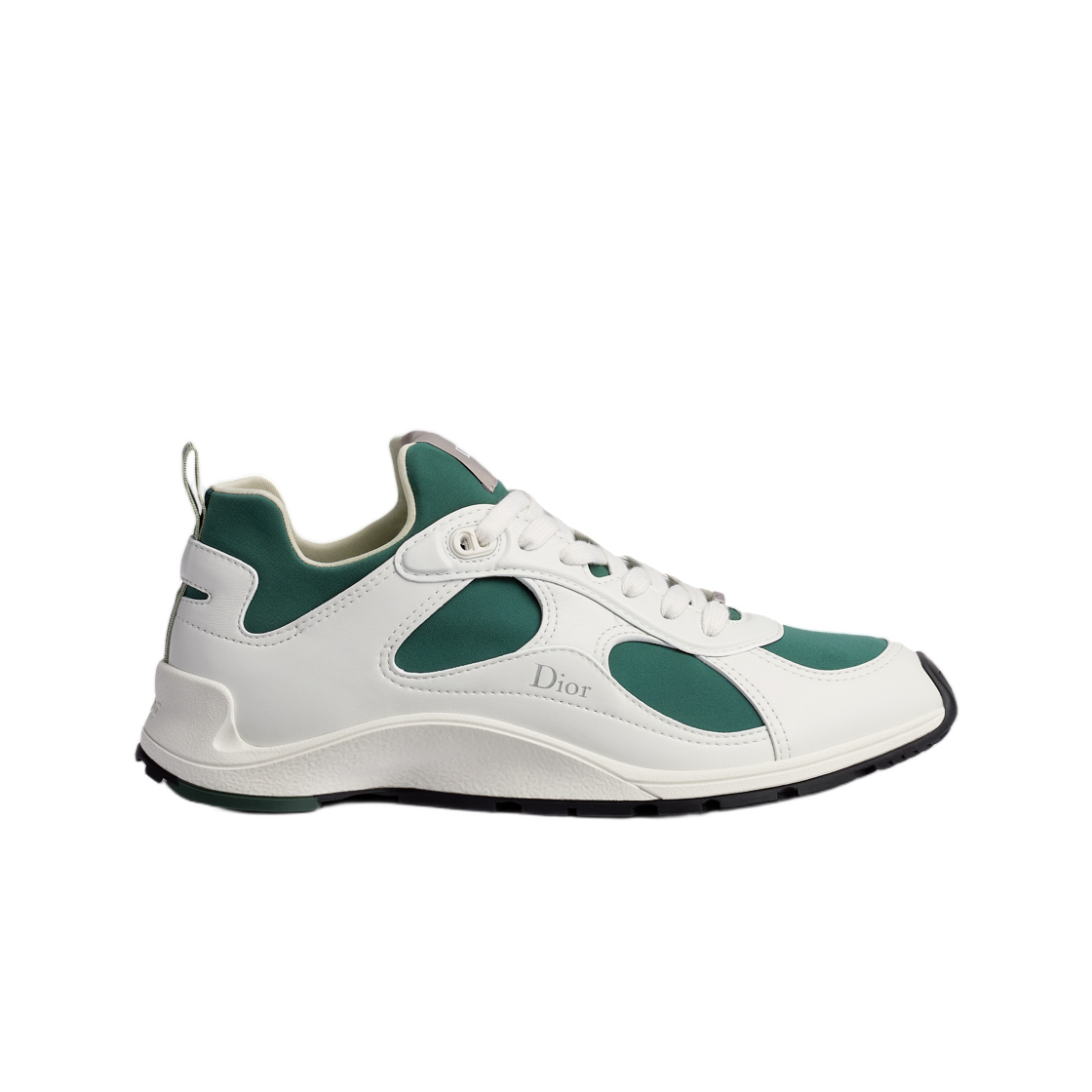 3SN352ACL-H066 Dior Mile Sneakers Smooth Lambskin & Neoprene White Cedar Green