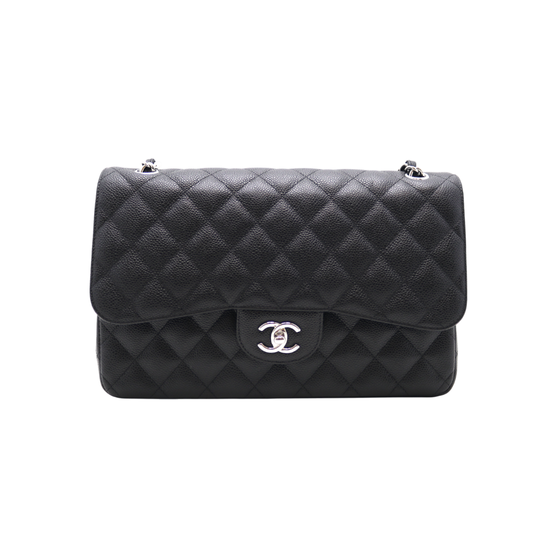 ITFFJ3CVK28E Chanel Classic Large Caviar Silver 27 Series