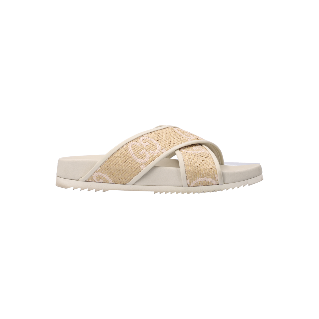ITSG65956CO2 Gucci 695147 Rafia Slides Beige 38