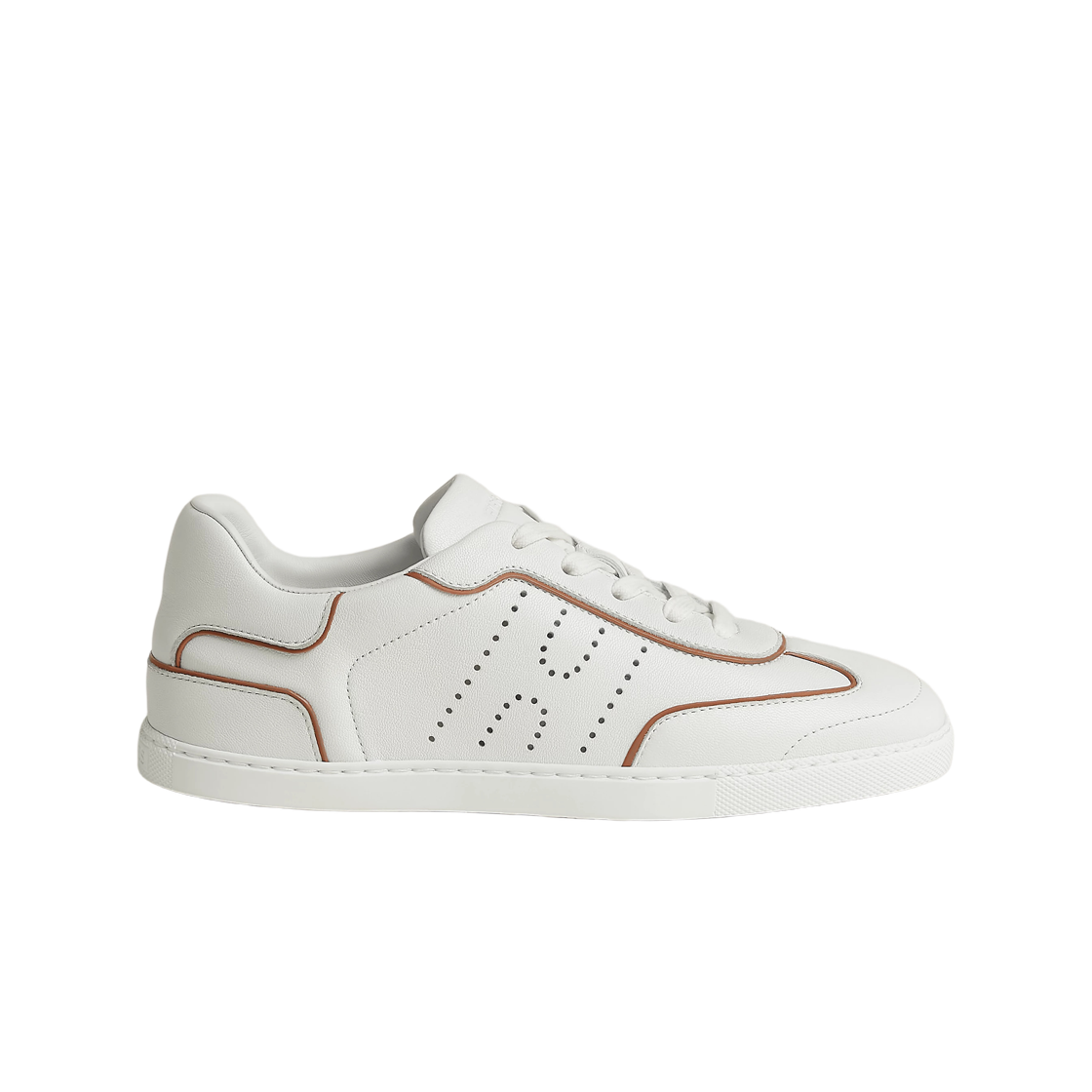 H261000Z91 (W) Hermes Match Sneakers Sport Goatskin Calfskin & Blanc Naturel