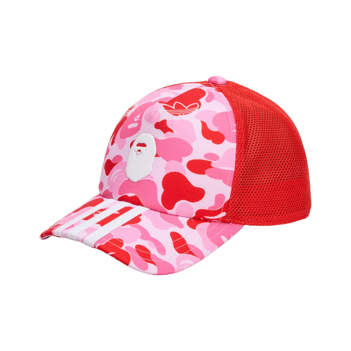 아디다스 x 베이프 트리커 캡 클리어 핑크(Adidas x BAPE Trucker Cap Clear Pink)