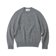Knitted Shaggy Dog Wool 100% Round Knit Grey