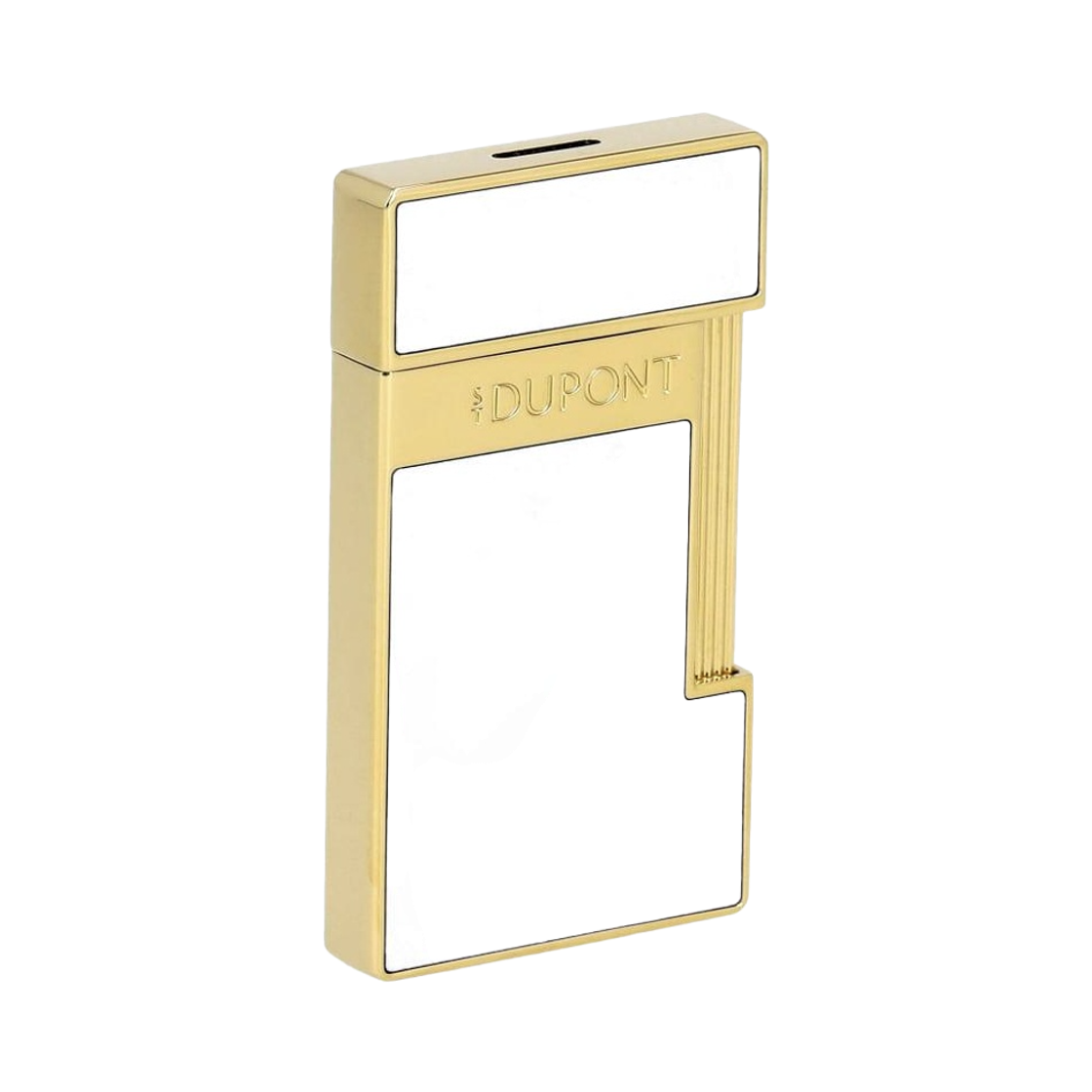 28224 S.T. Dupont Slimmy Lacquer Lighter White Gold