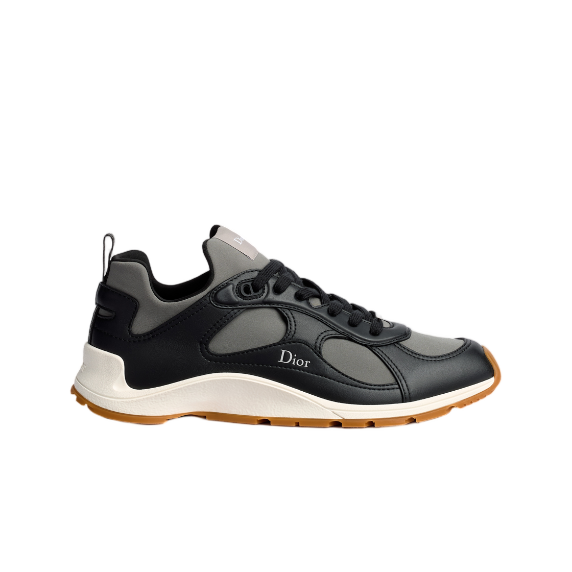 3SN352ACL-H968 Dior Mile Sneakers Smooth Lambskin & Neoprene Black Gray