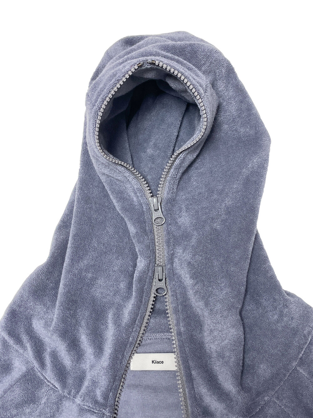 키아세 타월 풀 집업 후드 더스트 블루(Kiiace Towel Full-zip Hoodie Dust Blue) - 3