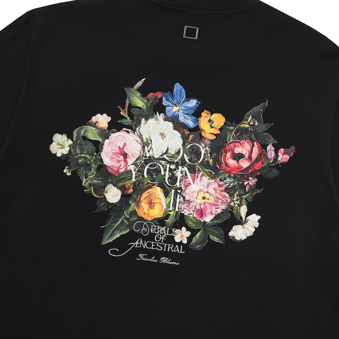 우영미 플라워 백 로고 티셔츠 블랙 - 25FW(Wooyoungmi Flower Back Logo T-Shirt Black - 25FW) - 3