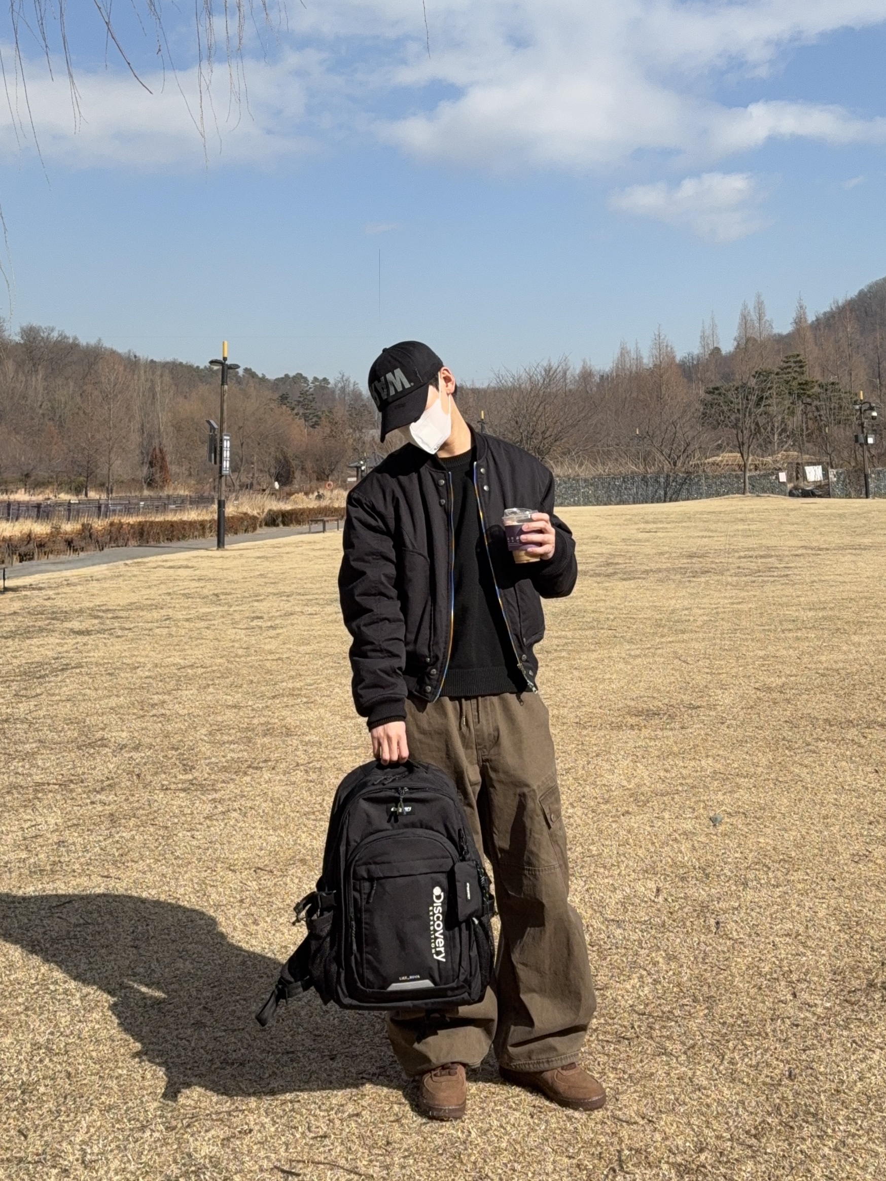 (W) Nike Air Force 1 '07 Cacao Wow, ETCE Raw Ball Cap Black 착용 스타일 - 4