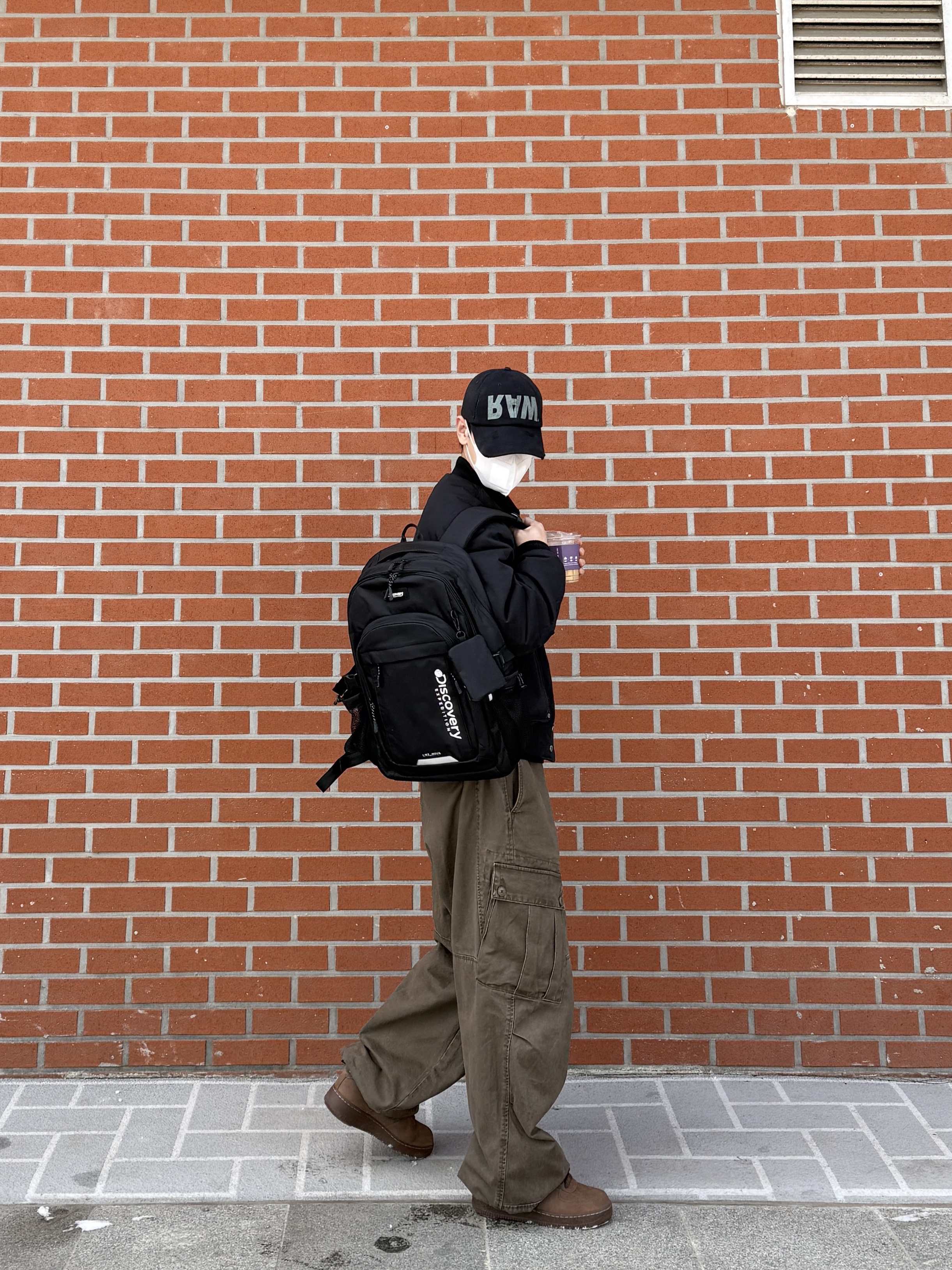 (W) Nike Air Force 1 '07 Cacao Wow, ETCE Raw Ball Cap Black 착용 스타일 - 2
