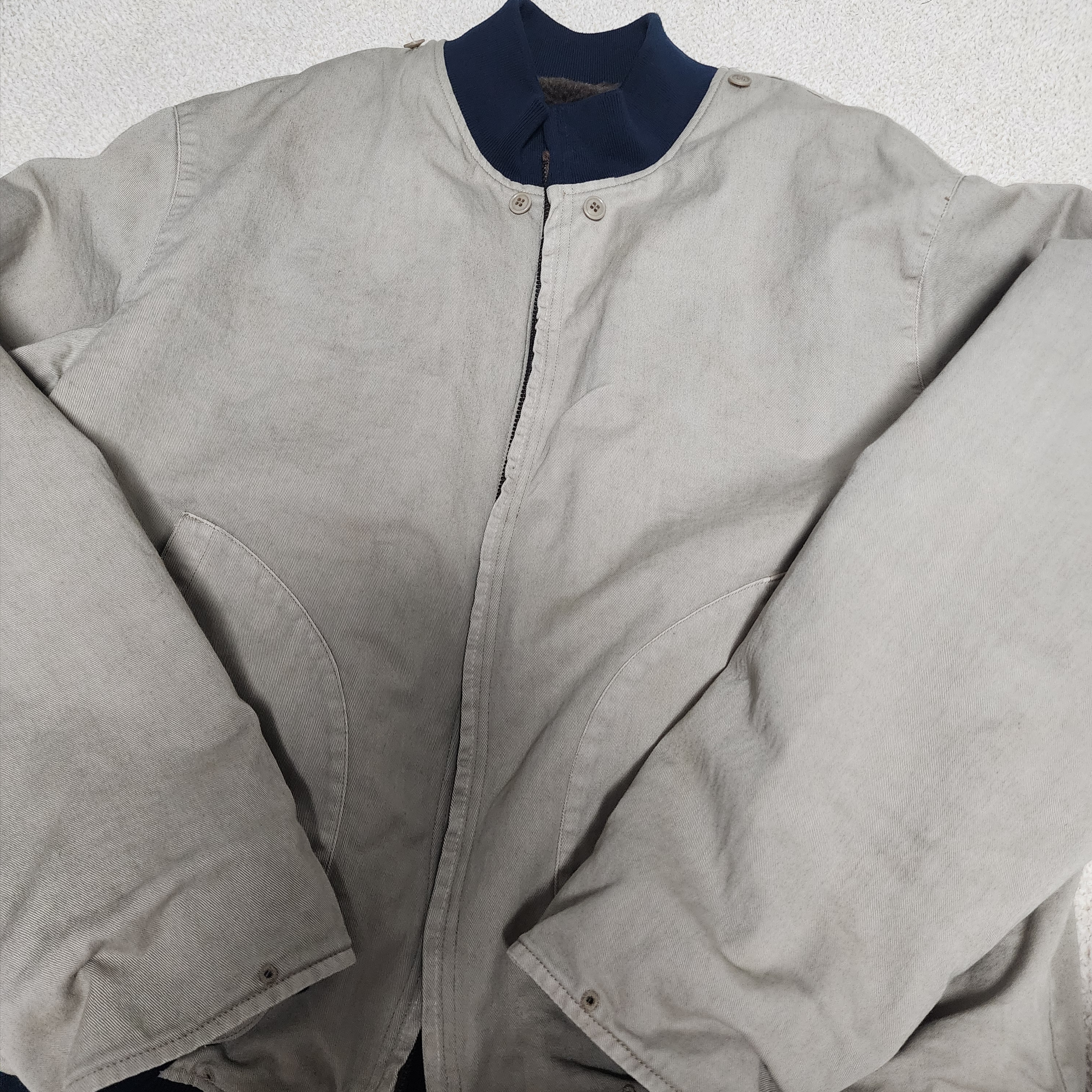 A.Presse Vintage WW2 US Navy Deck Hooded Jacket Beige - 26SS 착용 스타일 - 2