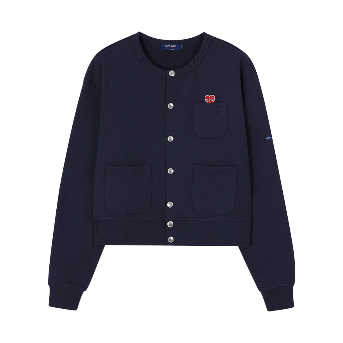 세인트 제임스 봉봉 하트 가디건 네이비(Saint James Bon Bon Heart Cardigan NVY) - 1