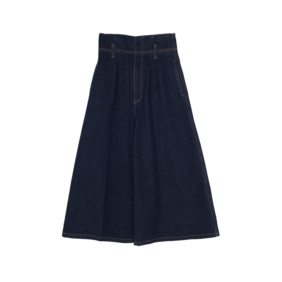ITHJJ7PAL9AK Dior Wide-Leg Denim Culottes 34 Dark Blue (6ET0075)