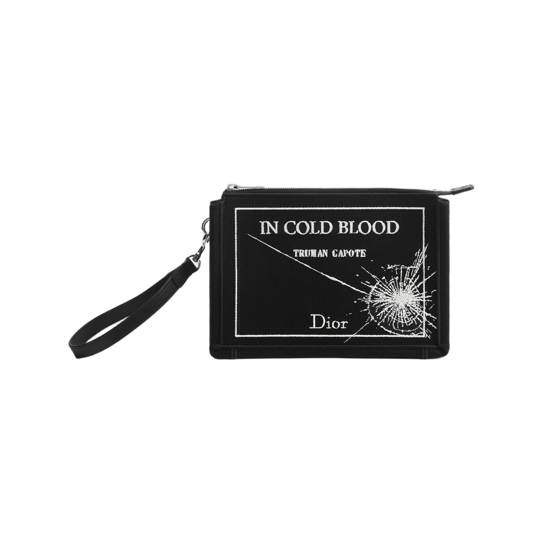 2BTCA629JAC-H960 Dior A5 Triangle Pouch Book Cover Embroidery Black White