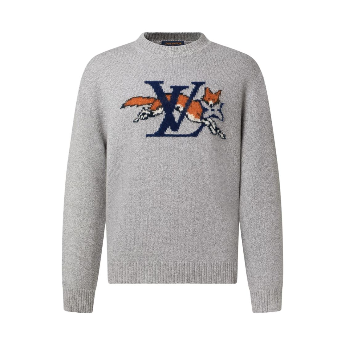 - Louis Vuitton Chunky Wool Cashmere Crewneck Pale Grey