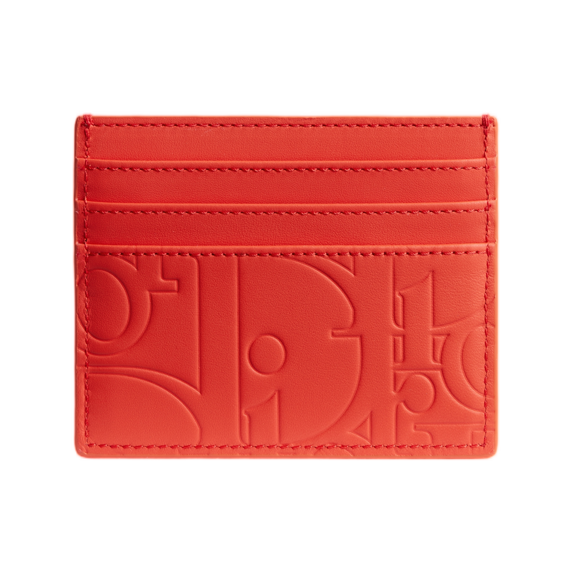2ESCH135GVM-H125 Dior Card Holder Dior Gravity Smooth Leather Orange