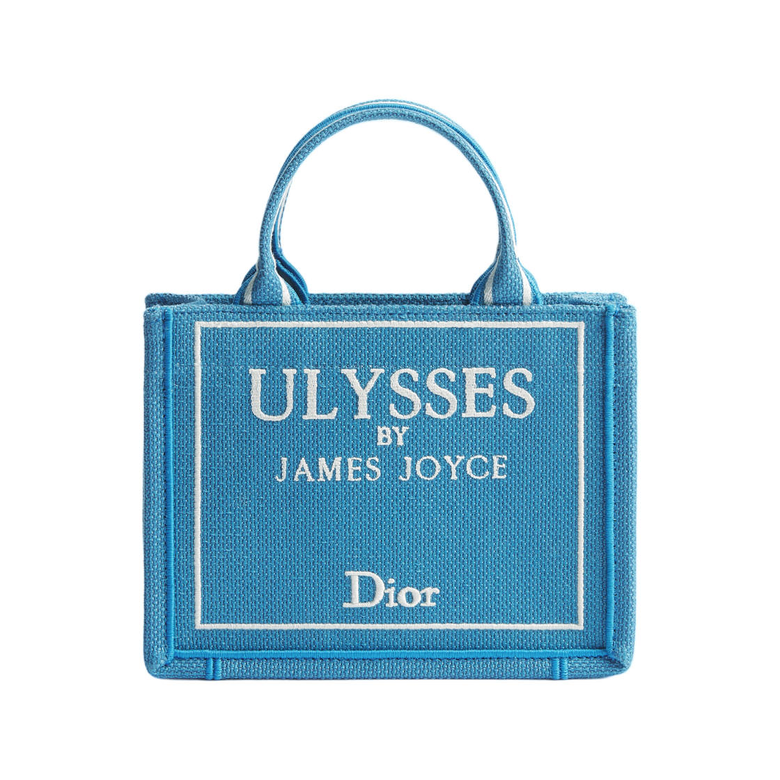 2BTCA649JAB-H511 Dior Book Tote Mini With Strap Book Cover Embroidery Light Blue White