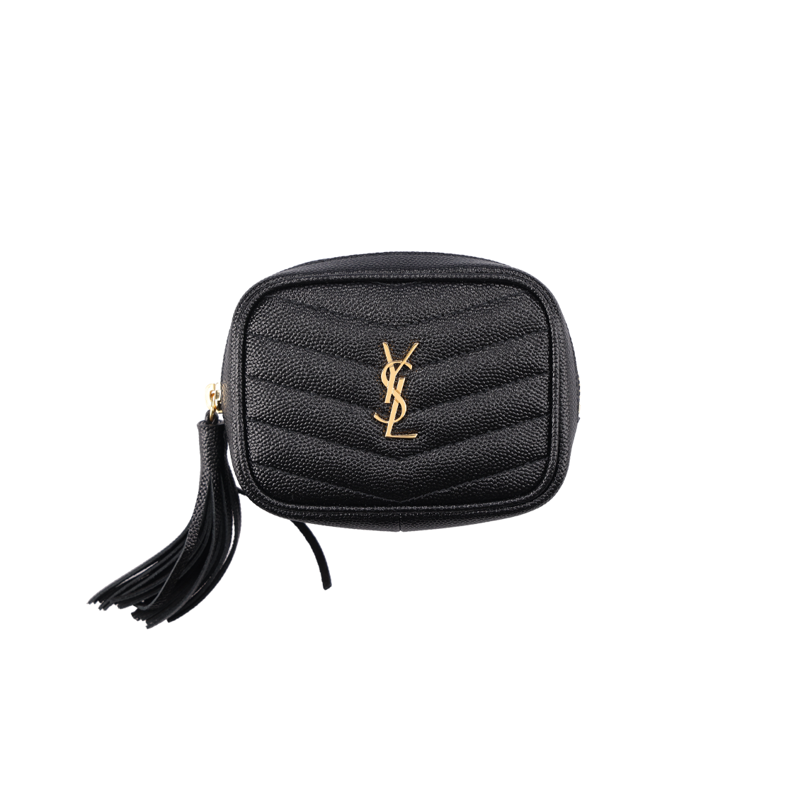IT5CKD3P7VQE Saint Laurent Baby Loulou Mini Bag in Black Leather