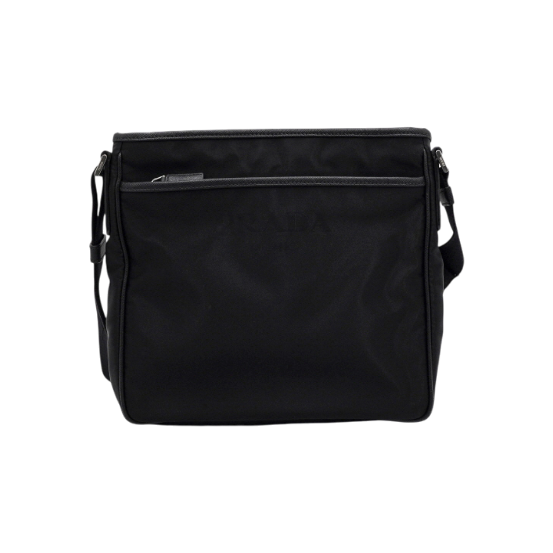 ITVV494SJRFD Prada 2VH797 Nylon Bandolier Messenger Bag - Black with Silver Logo