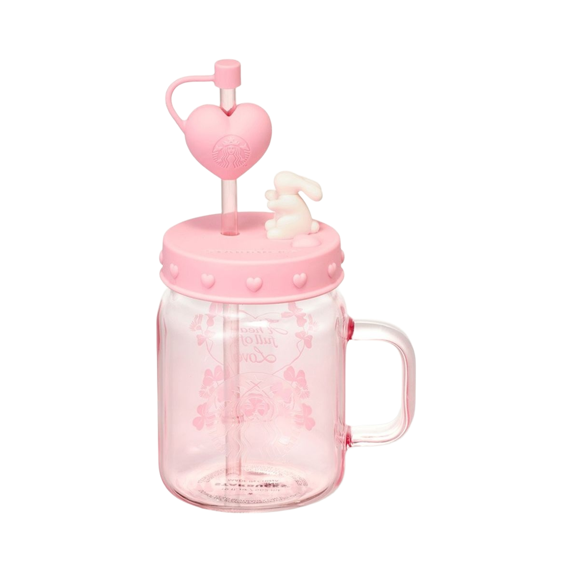 - Starbucks Love Bani Heart Charm Glass Cold Cup 562ml