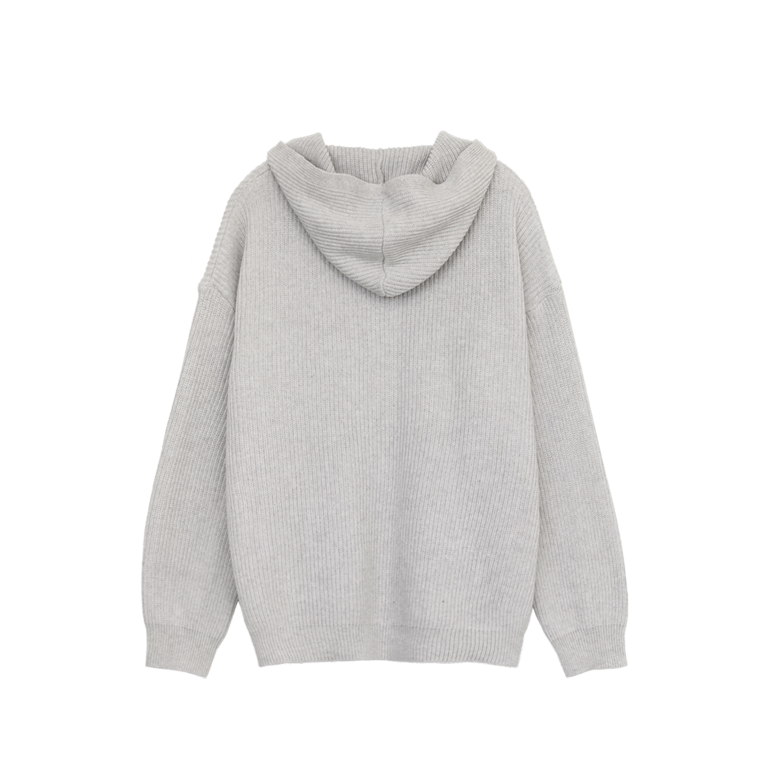 폴리테루 휴먼인덱스 휴먼 니트 후디 라이트 그레이(Polyteru Human Index Human Loosed Half Zip Knit Gray) - 2