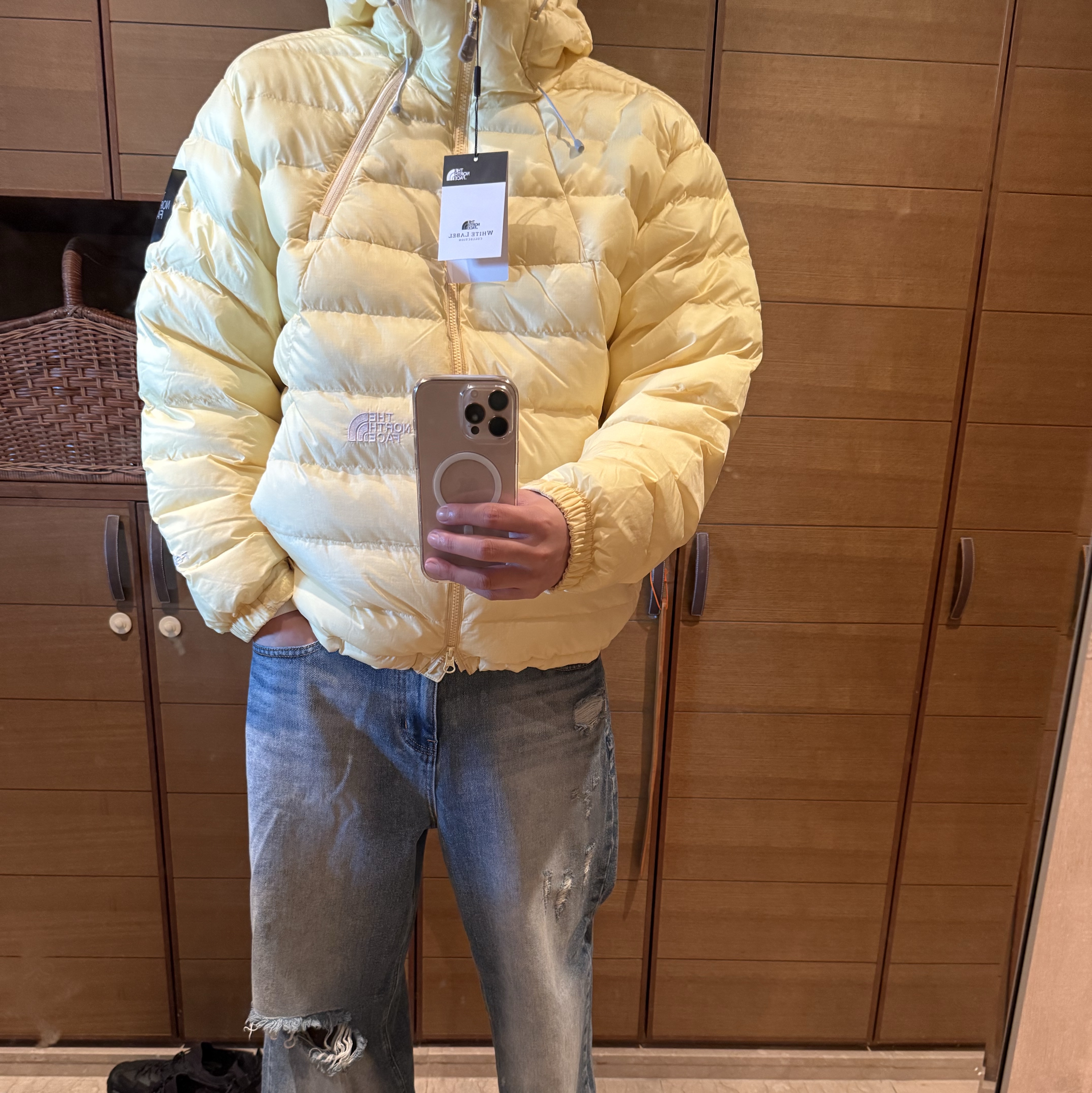 The North Face White Label Kalix T Jacket Custard - 26SS 착용 스타일