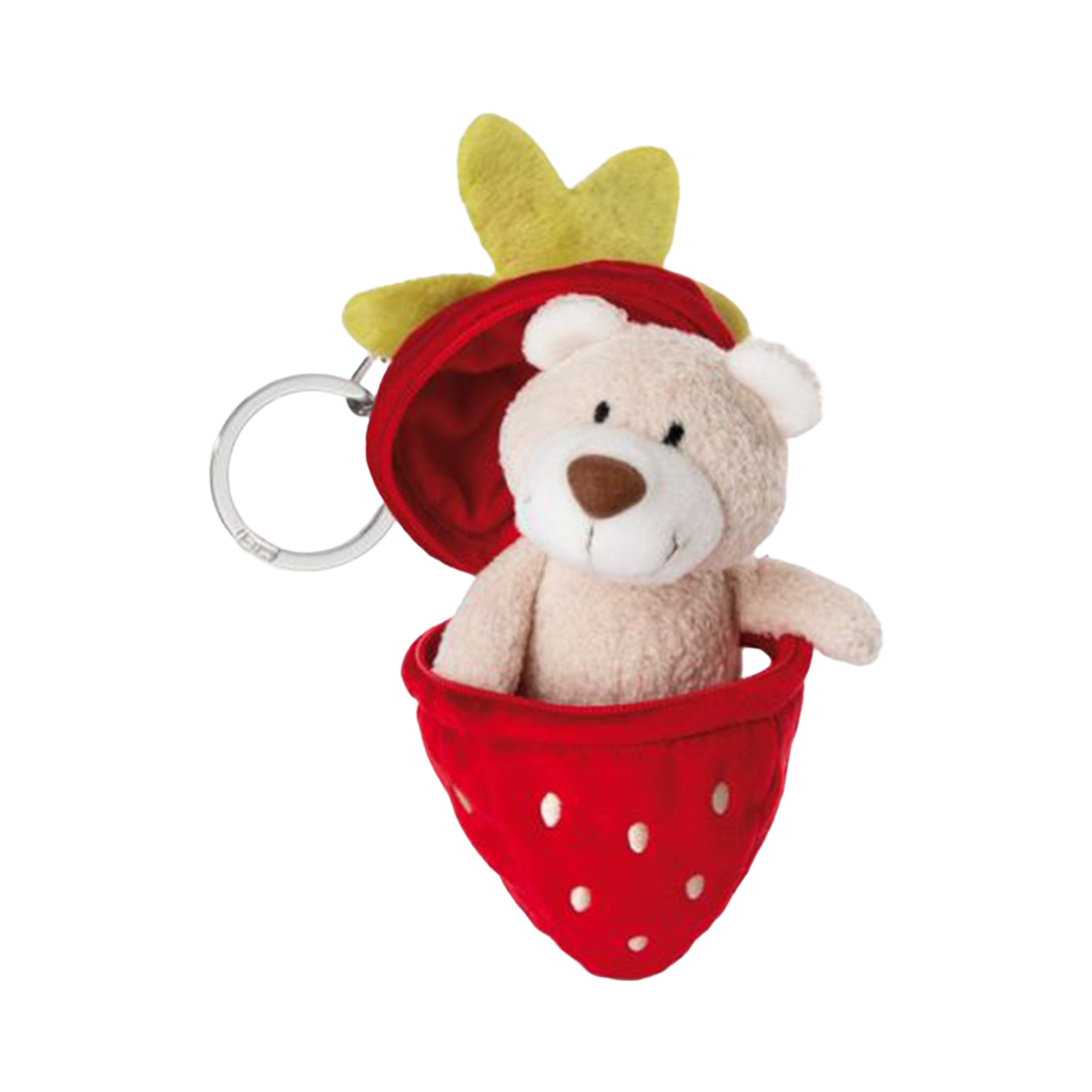 니키 벤딕스&딸기 키링 13cm([KREAM 단독] NICI Soft toy bear Bendix 13cm with key chain in strawberry GREEN)
